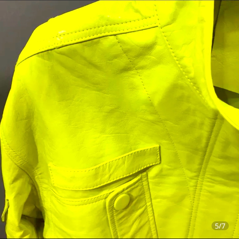 New women leather cropped jacket.